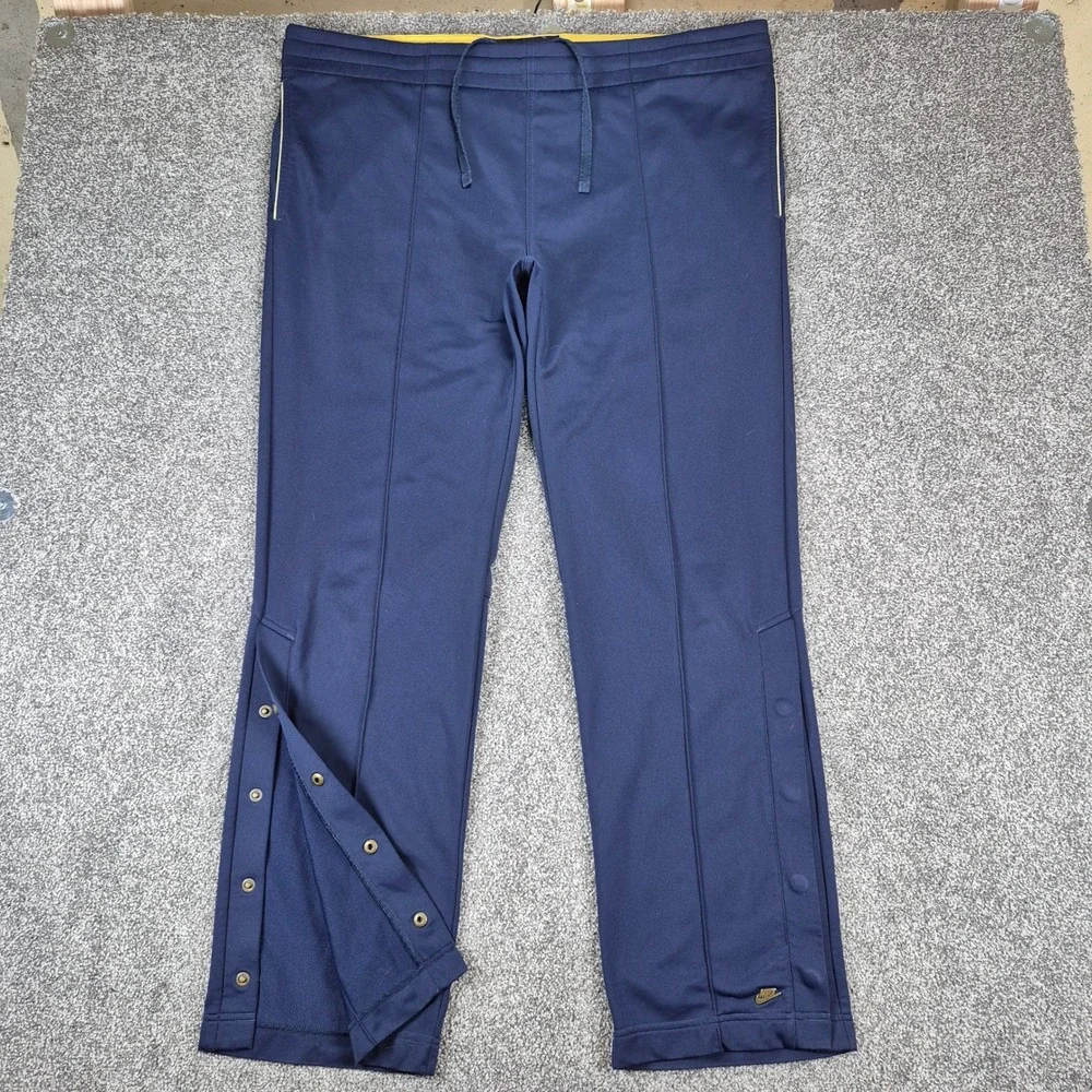 Vintage Nike Track Pants Mens XL Navy‎ Blue Snap Hem Athletic Pants